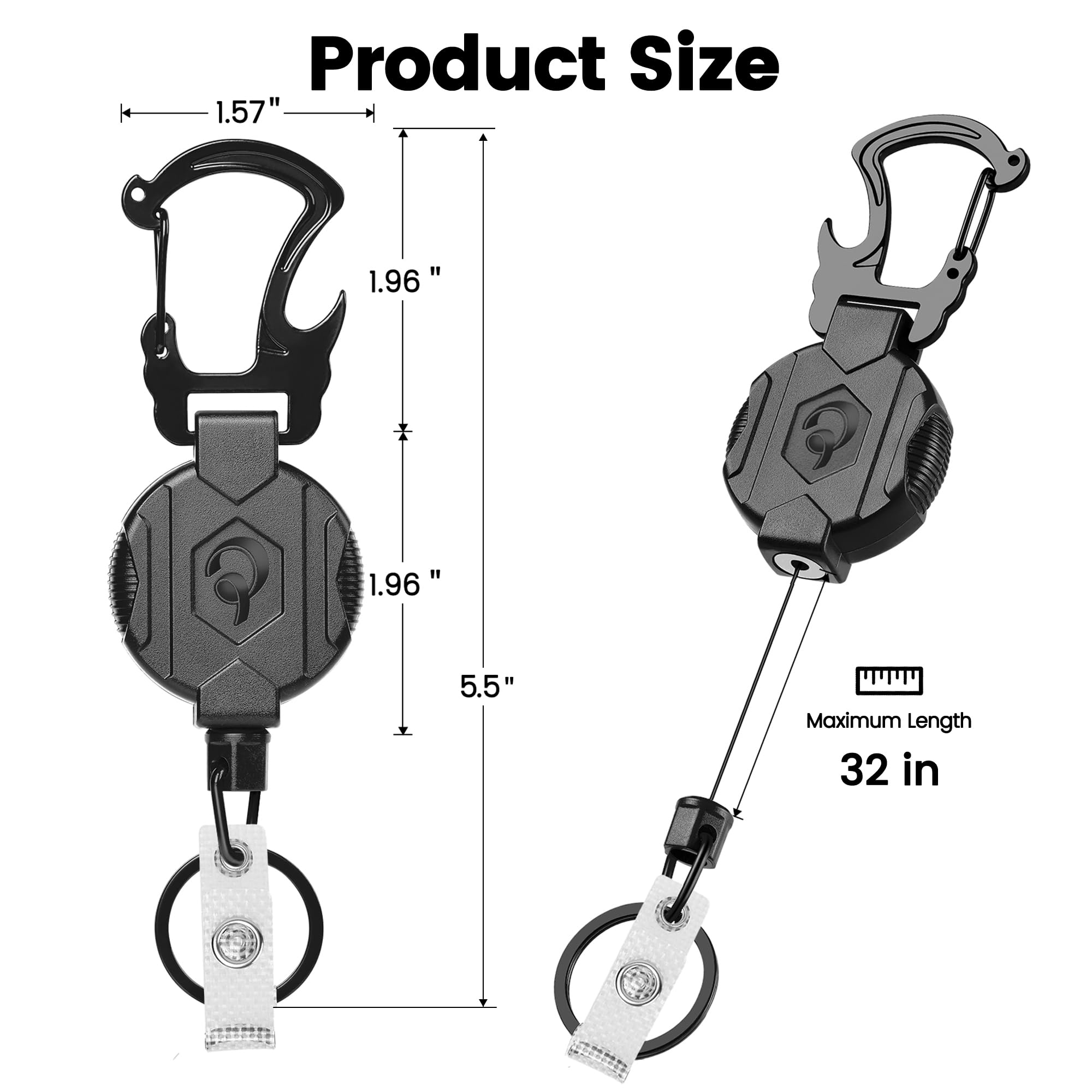 Product Size  
1.57"  
1.96"  
1.96"  
5.5"  
Maximum Length 32 in