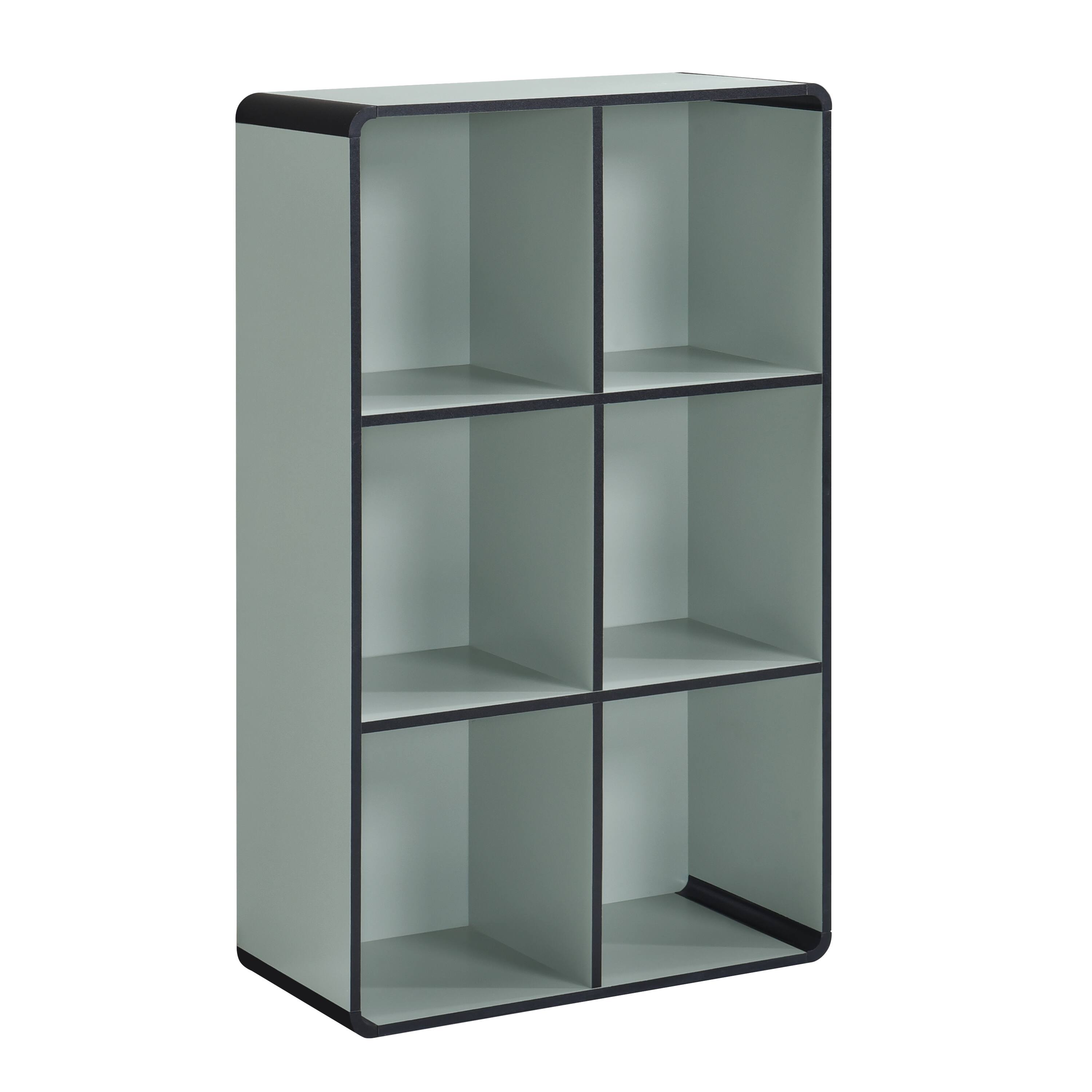 Kings Brand Furniture - Dothan Wood 6-Cubed Open Bookcase - Storage Shelf Organizer Bookshelf - Green price history on PriceWatchPro