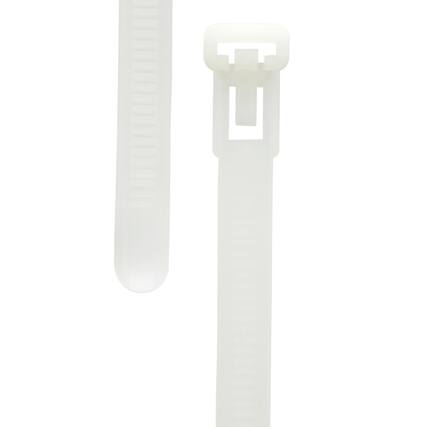 Front. Grizzly Supply - 8" 50lb Releasable Cable Tie 25/bag - Natural.