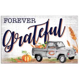 Fan Creations - Chicago Bears 11" x 19" Forever Grateful Sign - White