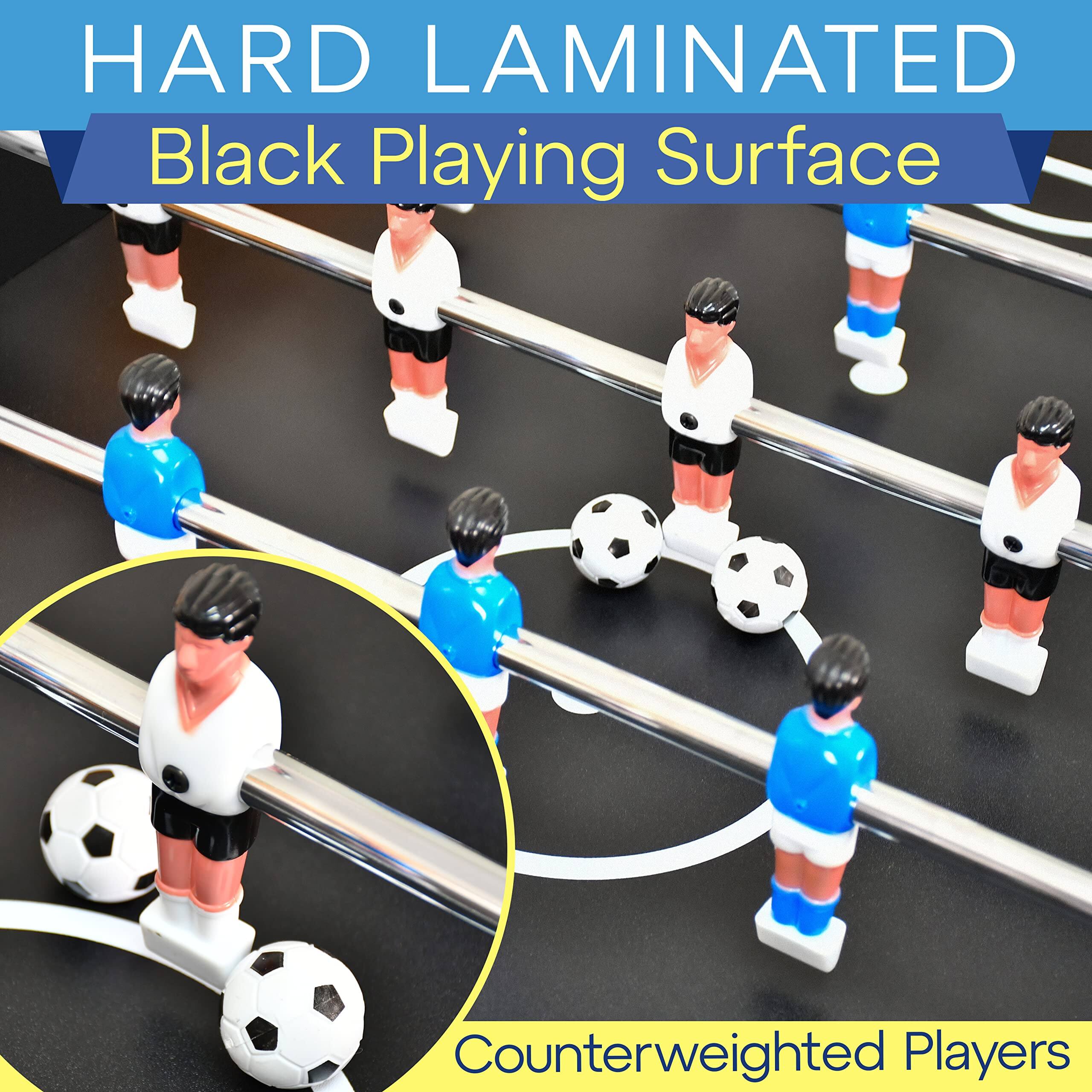 HARD LAMINATED  
Black Playing Surface  
Counterweighted Players