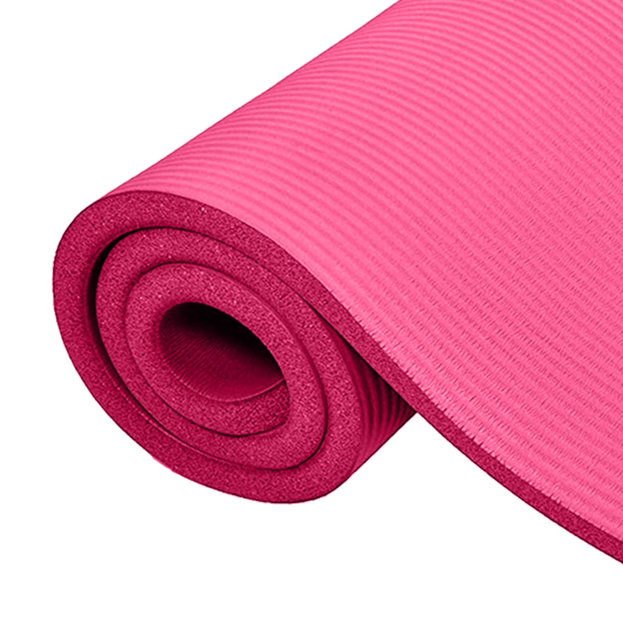 Alt View 8. BalanceFrom Fitness - BalanceFrom GoCloud 1" Extra Thick Exercise Yoga Mat with Carrying Strap, Pink - Pink.