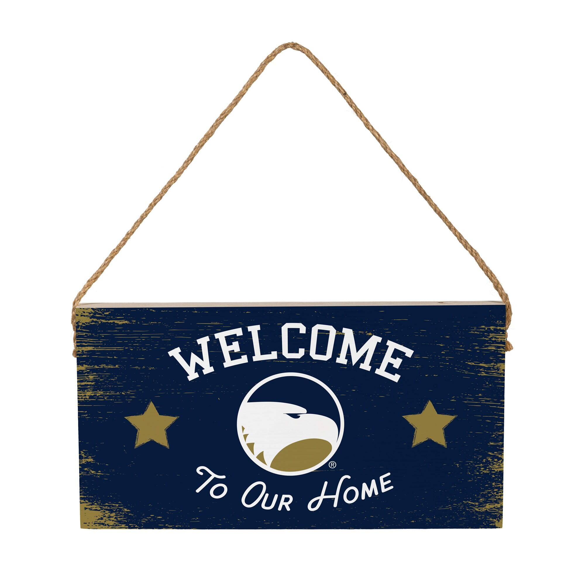 Georgia Southern Eagles 6" x 11" Welcome Home Wood Wall Sign with Rope Hanger