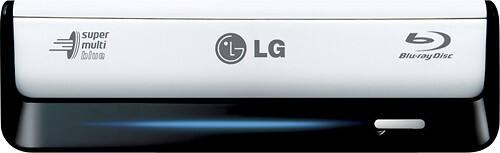 Front Standard. LG - 12x External eSATA/USB 2.0 Blu-ray Disc Double-Layer DVD±RW/CD-RW Drive.
