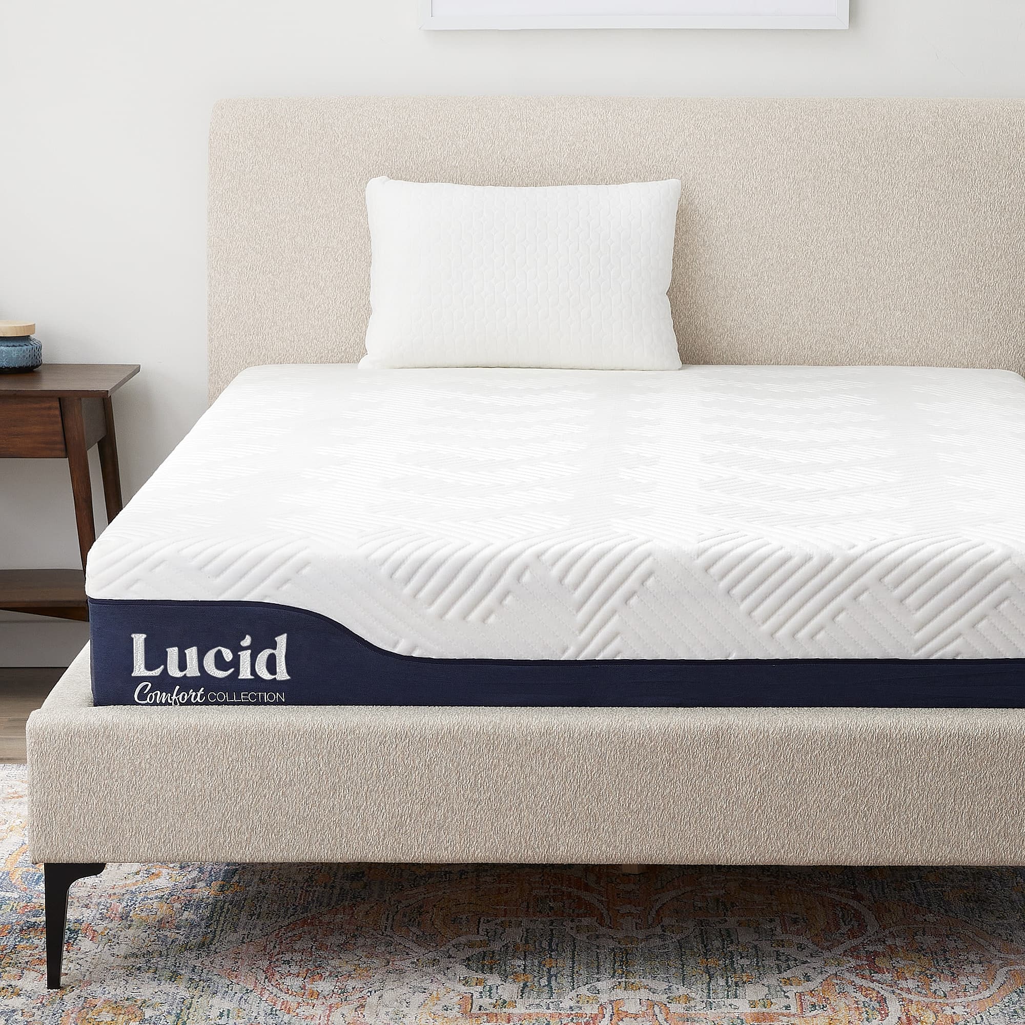 Customer Reviews: Lucid Comfort Collection 10-inch Memory Foam Hybrid ...