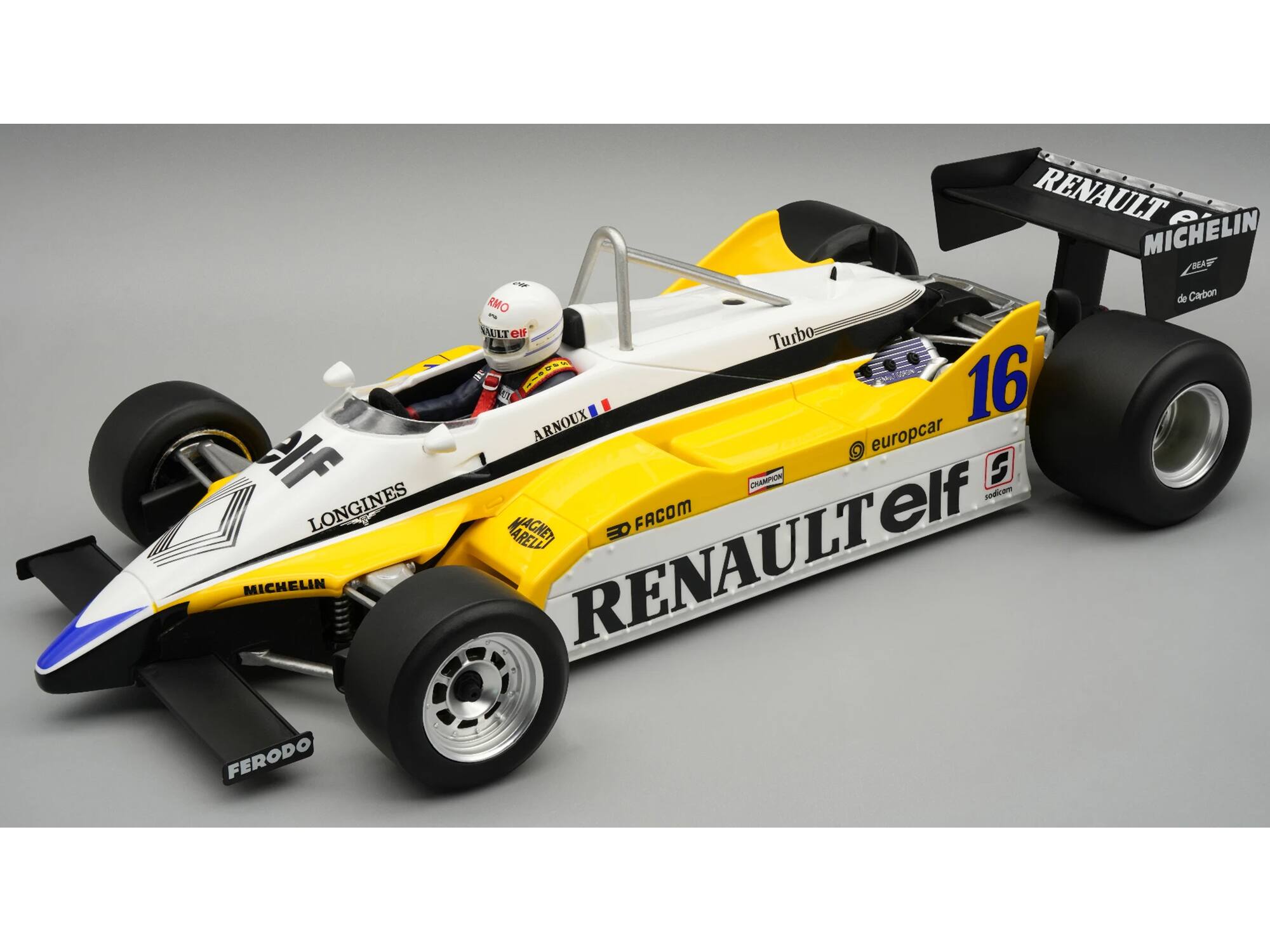 RENAULT MICHELIN DEA de Carbon RMO - NAULT elf Turbo 16 A RNOUX europcar elf CHAMPION S sodium LONGINES MAGNETI FACOM ARELLI MICHELIN RENAULTelf FERODO