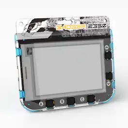 Kind Max Raspberry Pimoroni Badgeware Badger with four level greyscale 2.7