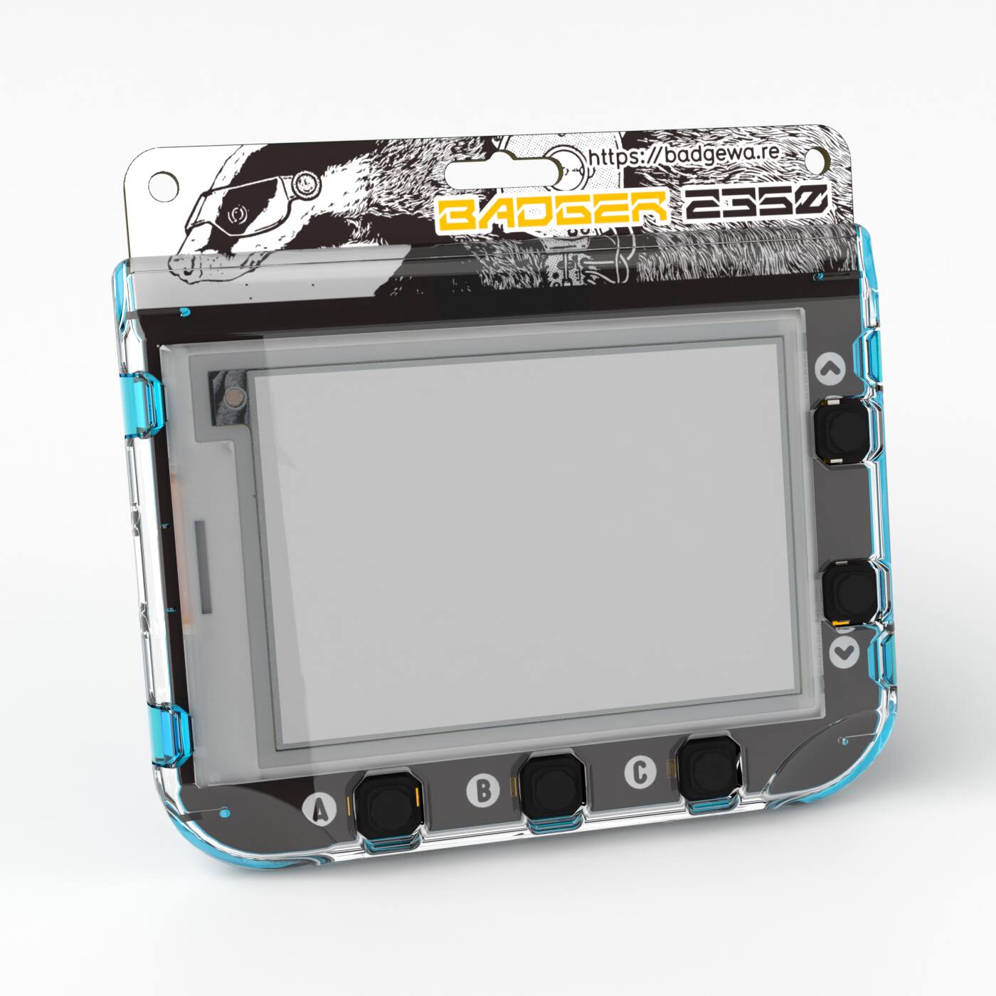 Pimoroni Badgeware Badger with four level greyscale 2.7