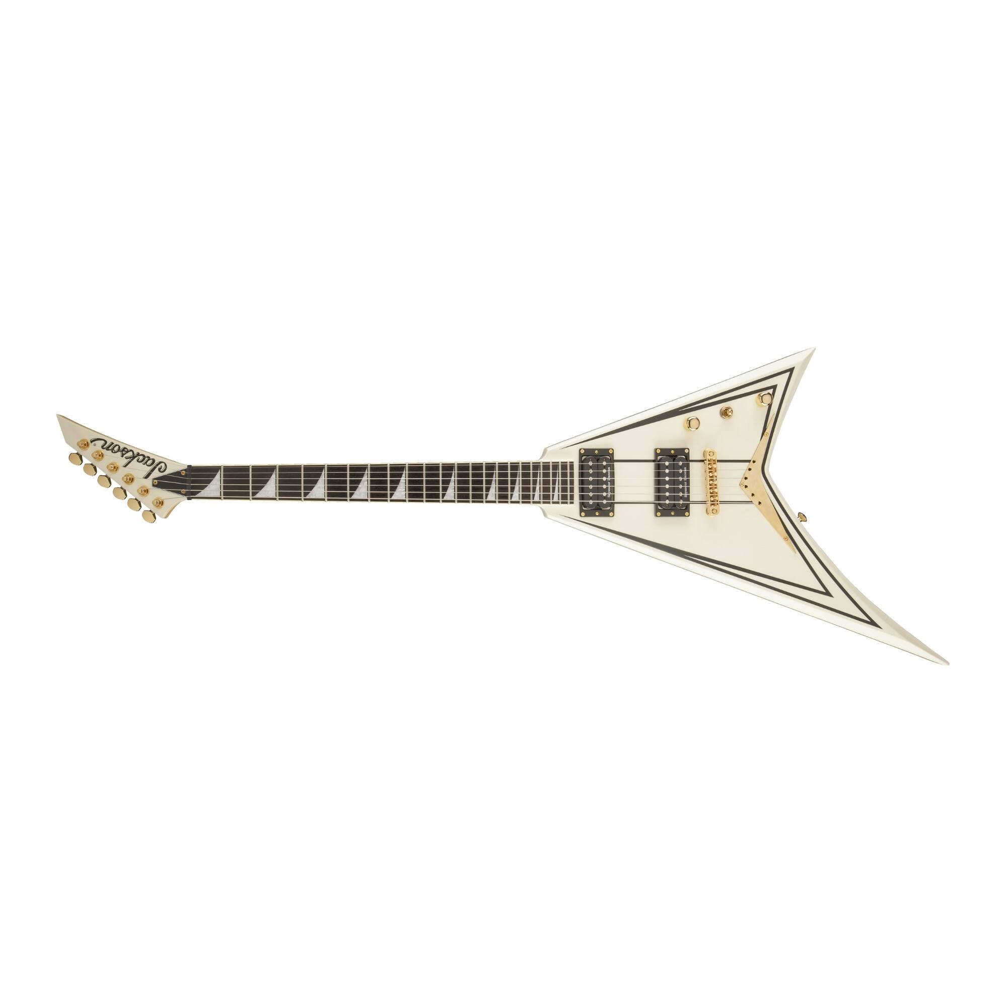 Back. Jackson - Jackson Pro Series Rhoads 6-String Electric Guitar (Ivory with Black Pinstripes).