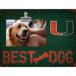 Fan Creations - Miami Hurricanes 10.5" x 8" Best Dog Clip Photo Frame - Multicolor
