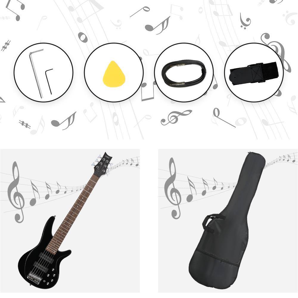 Alt View 2. Winado - Bass Guitar 6 String Electric Bass Guitars, Beginner Bass Guitar with Professional H-H pickup, 3 Way Pickup Selector.