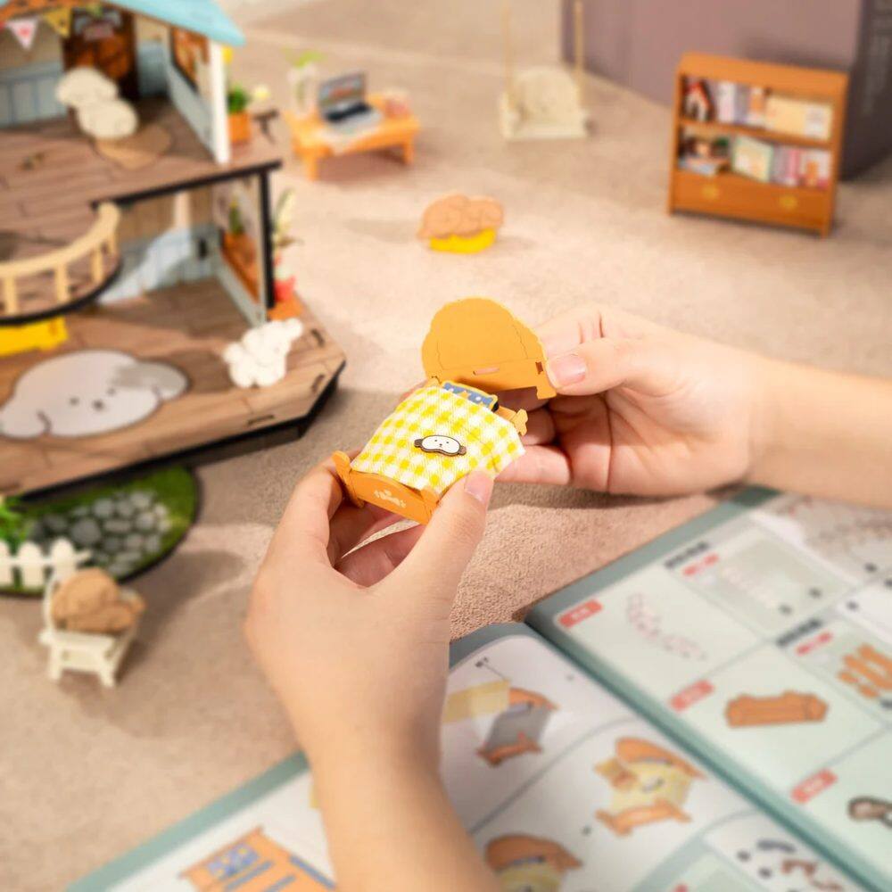 Alt View 1. 3D Puzzle - DIY 3D House Puzzle - Puppy's Cozy Villa 230 pieces.