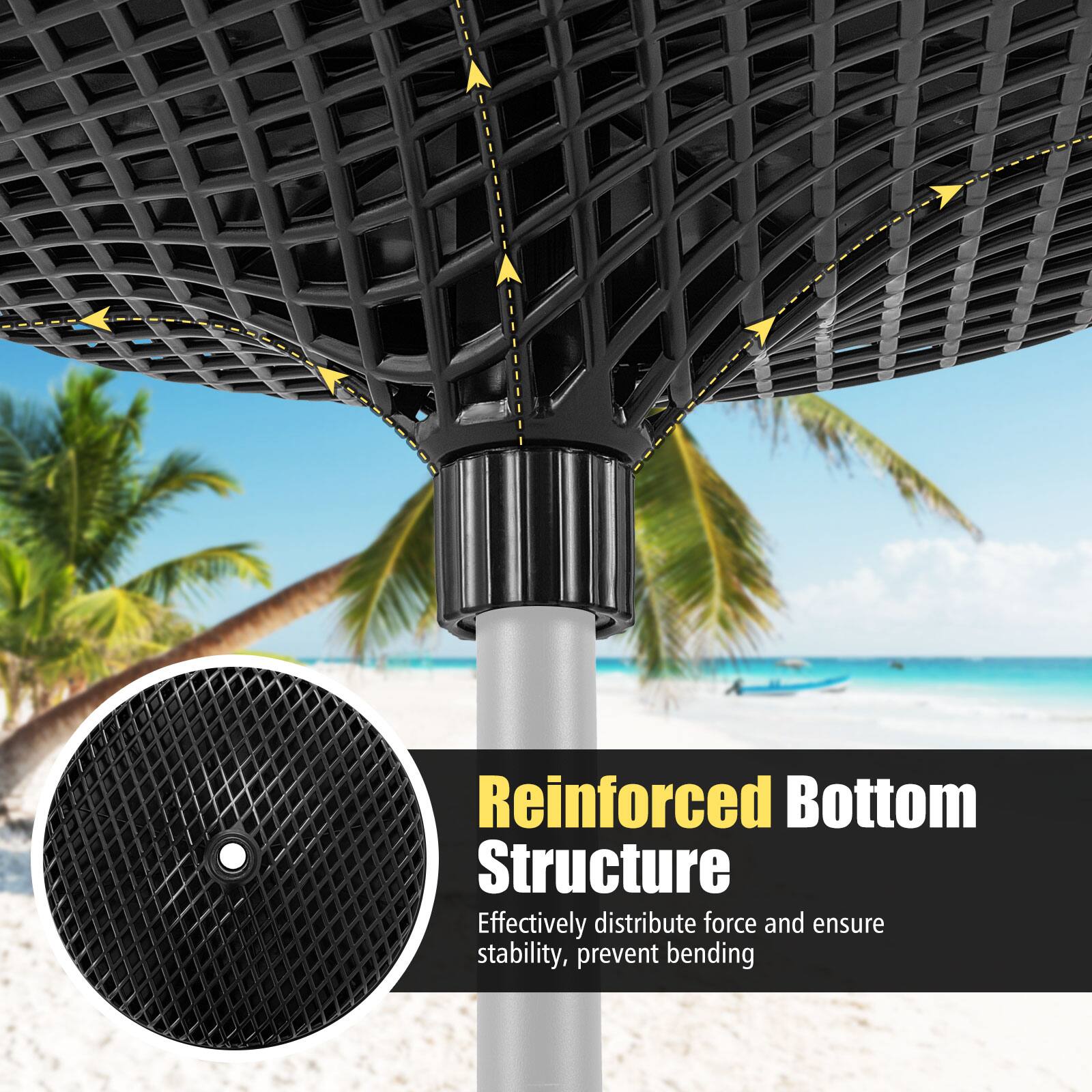 Reinforced Bottom Structure
Effectively distribute force and ensure stability, prevent bending