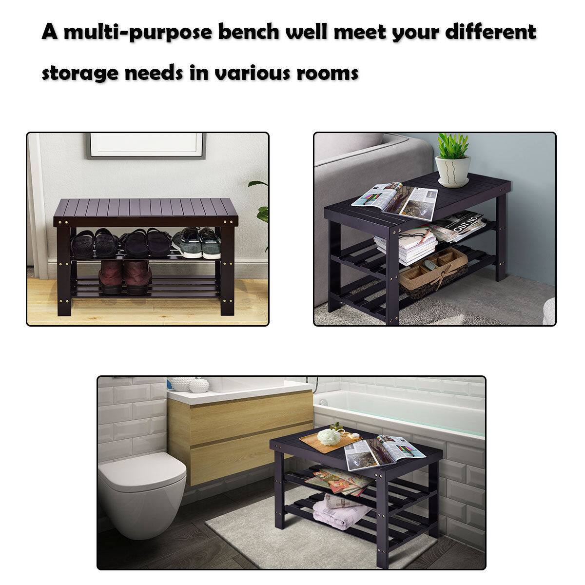 A multi-purpose bench will meet your different storage needs in various rooms.
