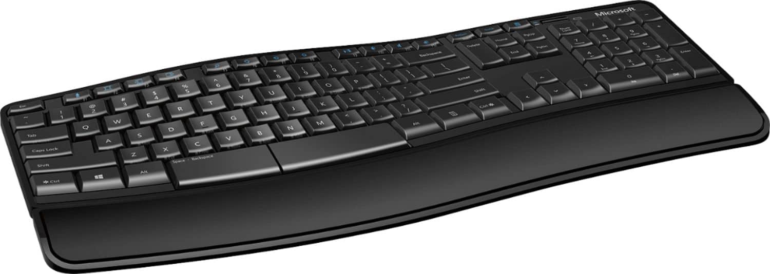 Alt View 11. Microsoft - Ergonomic Full-size Wireless Sculpt Comfort Desktop USB Keyboard and Mouse Bundle - Black.