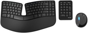 Microsoft - Sculpt Desktop Ergonomic Full-size Wireless USB Keyboard and Mouse Bundle - Black - Front_Zoom