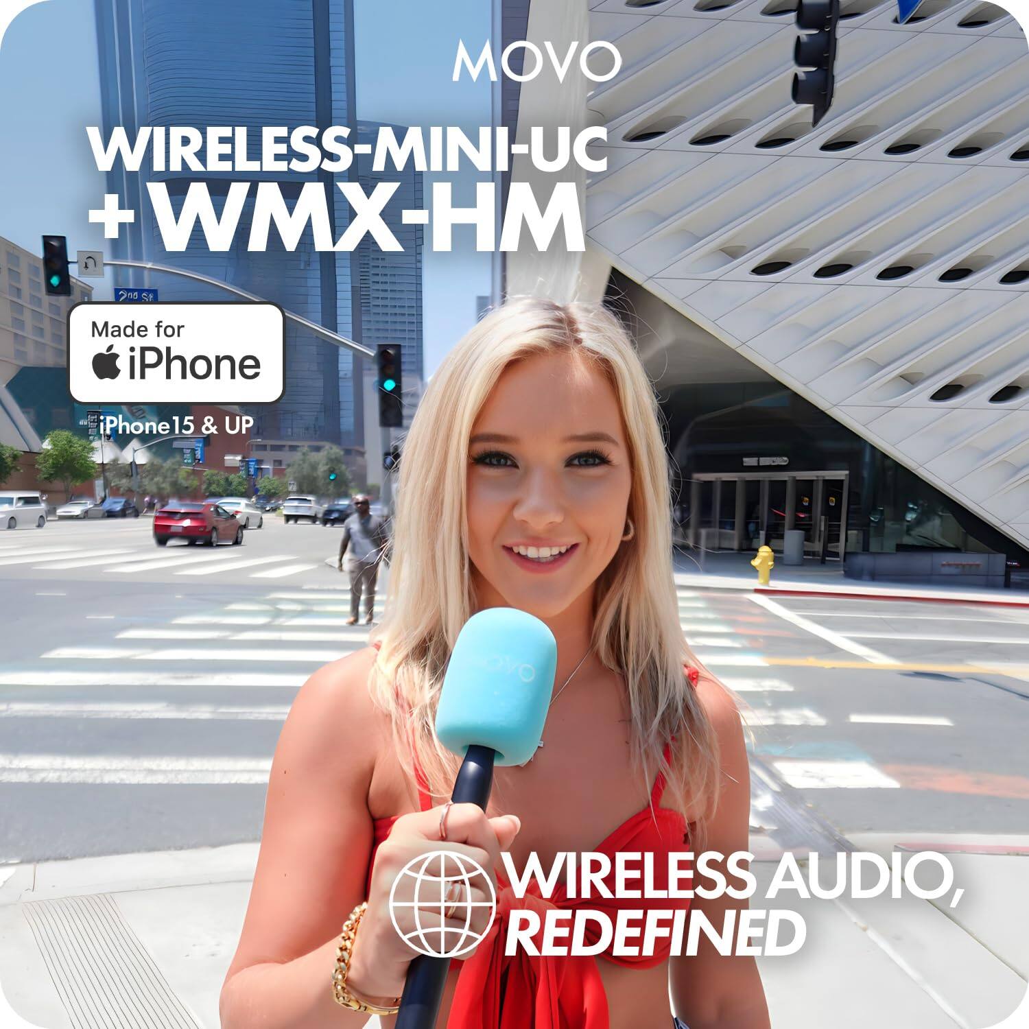MOVO  
WIRELESS-MINI-UC + WMX-HM  

Made for iPhone  
iPhone 15 & UP  

WIRELESS AUDIO, REDEFINED