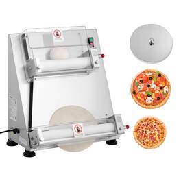 VEVOR - Pizza Dough Roller Sheeter, 3-16 Inch Semi-automatic Stainless Steel Pizza Press, Commercial Electric 390W Pasta Maker - Silver