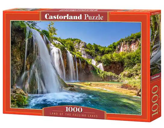 Castorland Puzzle, 1000, LAND OF THE FALLING LAKES, No. C-104185-2, 26.8x18.5in, 18.5, 1000 : cm/c