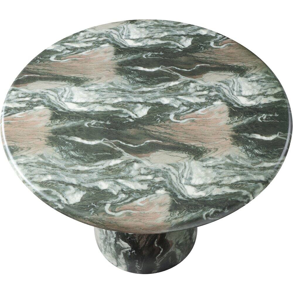 Alt View 4. Meridian Furniture - Cosenza Green 36" Marble Finish Concrete Dining Table - Green.