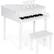 Front. Best Choice Products - Best Choice Products Kids Classic 30-Key Mini Piano w/ Lid, Bench, Folding Music Rack, Song Book, Stickers - White - White.