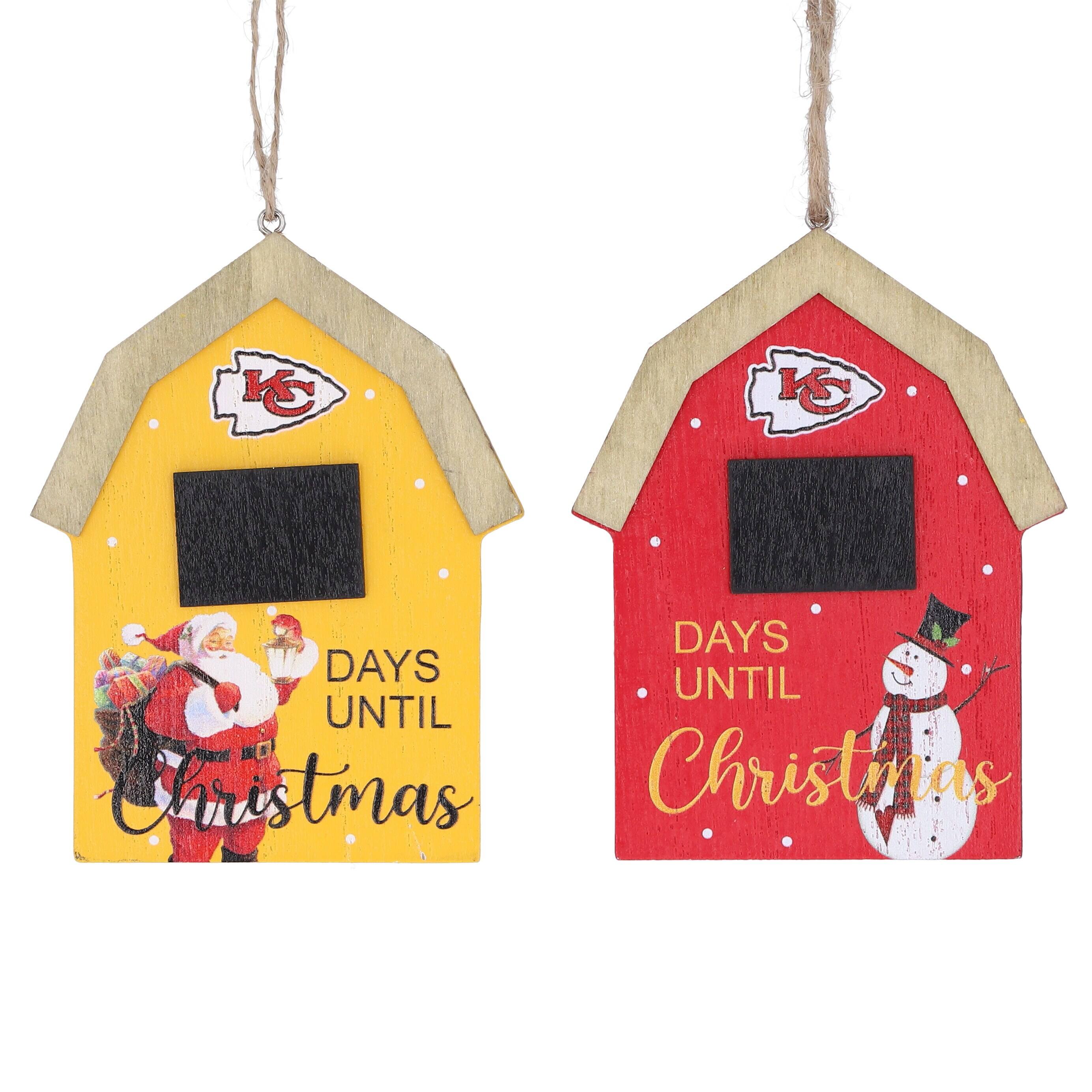 The Memory Company - Kansas City Chiefs 2-Pack Countdown Ornament Set - Multicolor