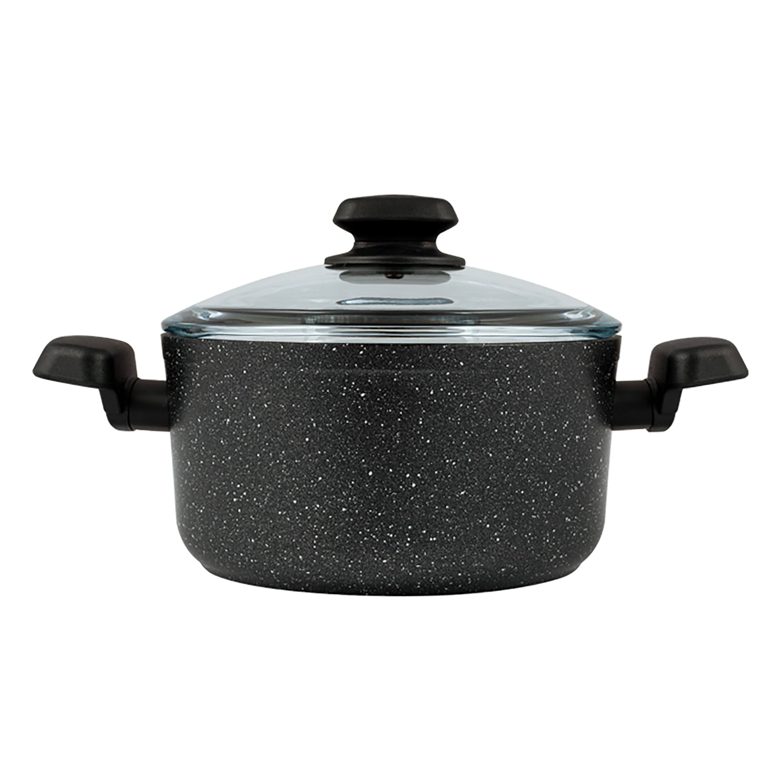 Alt View 1. Korkmaz - Korkmaz Ornella 2 Piece 3 Liter Aluminum Nonstick Casserole Dish with Lid - Black.