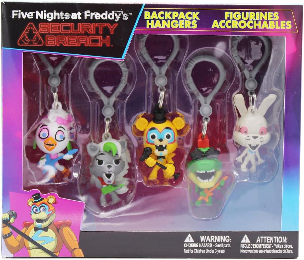 Five Nights at Freddy's Security Breach Backpack Hangers Figurines Accrochables

Warning: Choking Hazard - Small parts. Not for Children Under 3 years. Attention: Risque d'étouffement - Petites pièces. Ne convient pas aux enfants de moins de 3 ans.