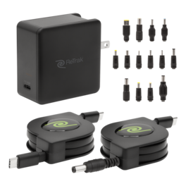 ReTrak - 67W Universal USB-C Laptop Charger with 14 Adapter Tips