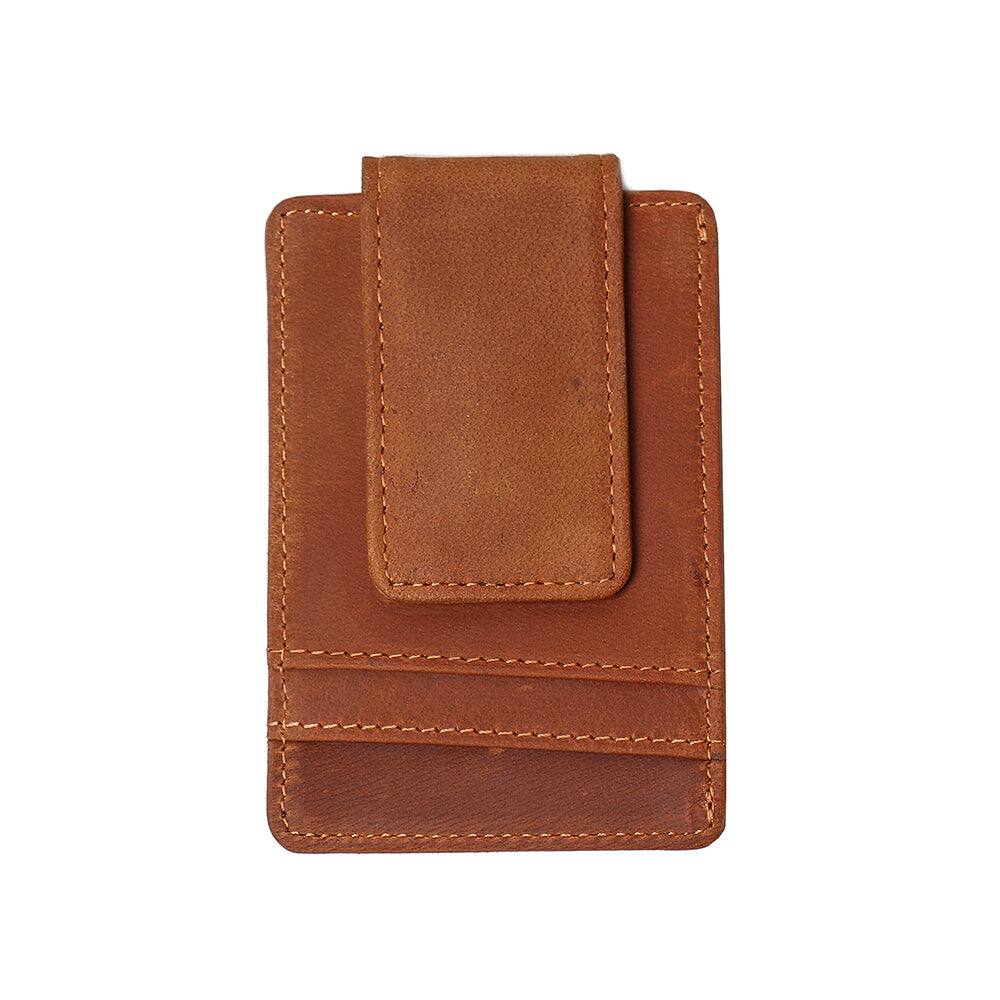 Steel Horse Leather - The Walden | Leather Front Pocket Clip Wallet - Brown