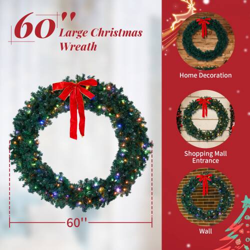 60" Large Christmas Wreath

Home Decoration

Shopping Mall Entrance

Wall