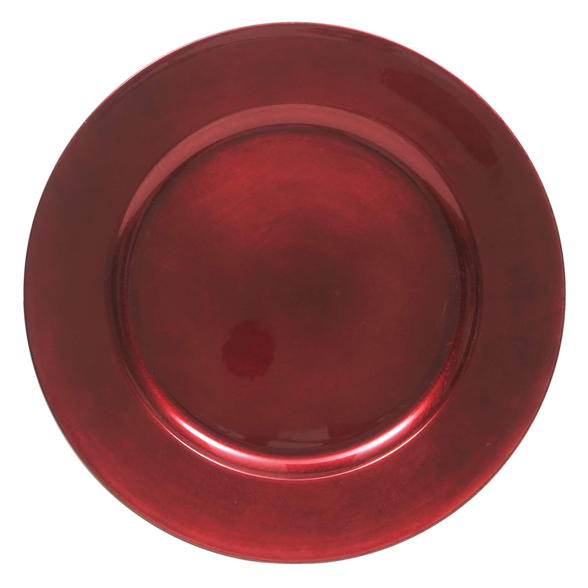 American Atelier - Round Charger Plates 4-Piece Set 13" - Red