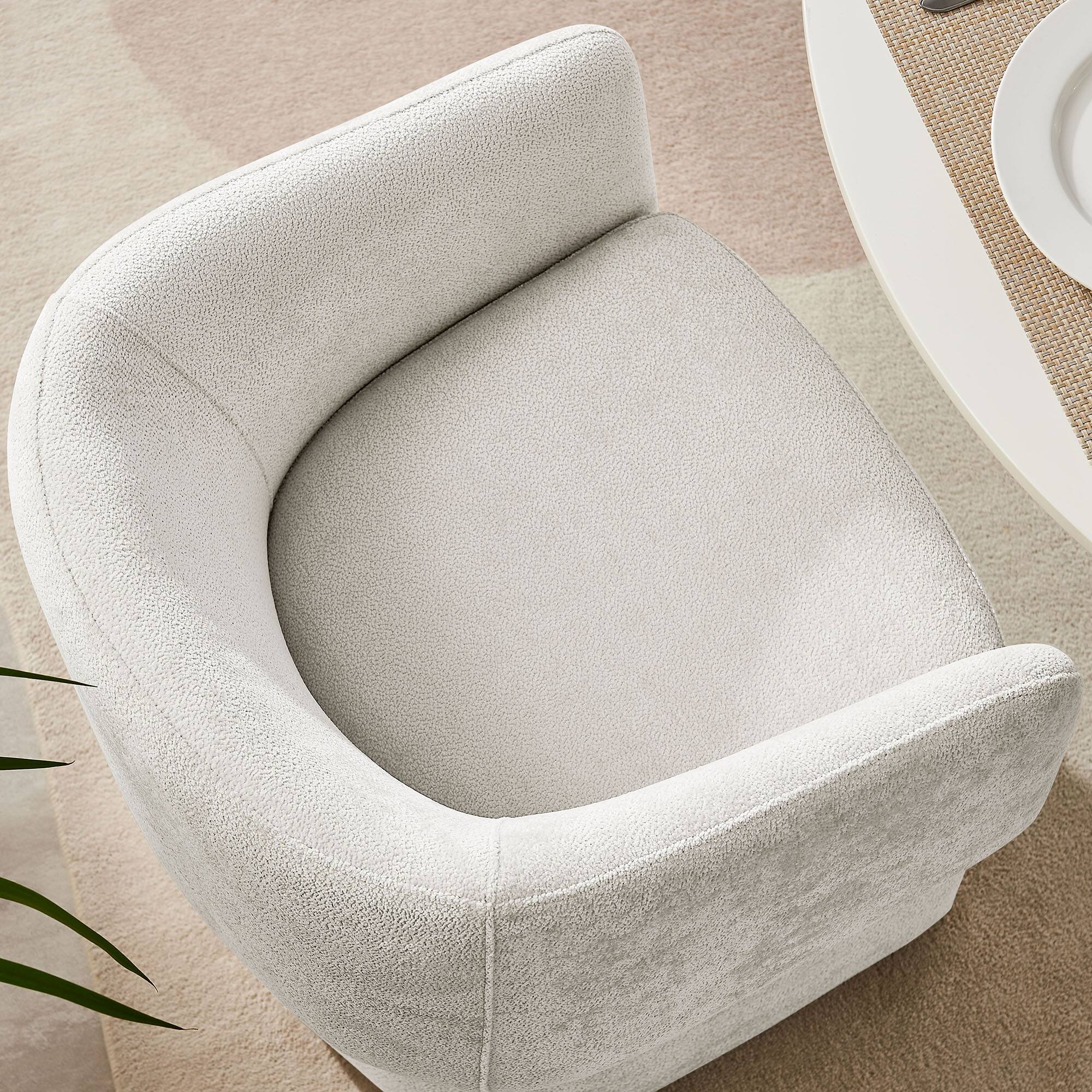 Alt View 2. Modway - Verity Barrel Back Dining Armchair - Ivory.