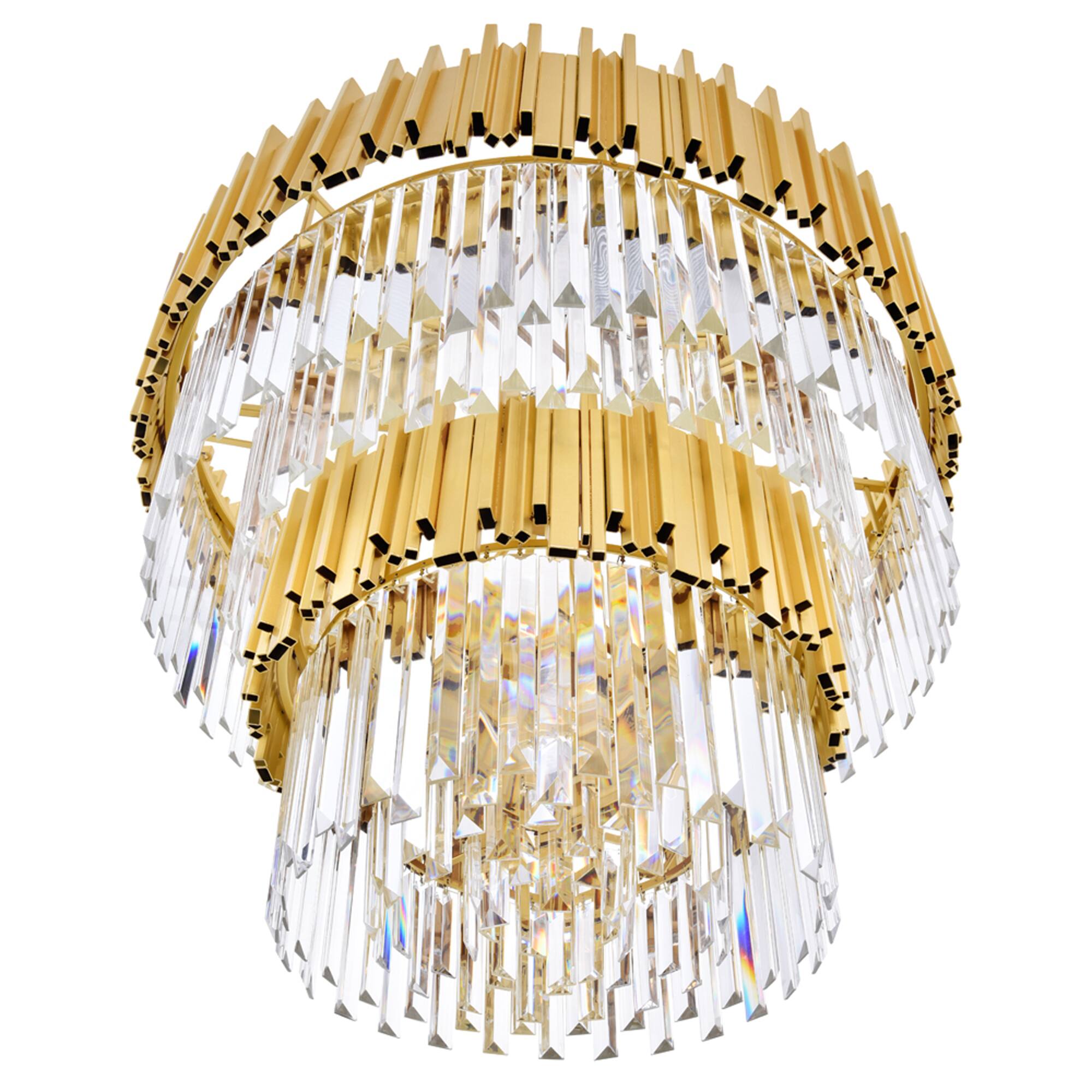 Angle. CWI Lighting - Deco 12 Light Down Chandelier With Medallion Gold Finish - Medallion Gold.