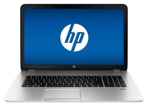 Front Standard. HP - ENVY TouchSmart 17.3" Touch-Screen Laptop - 8GB Memory - 1TB Hard Drive - Silver.