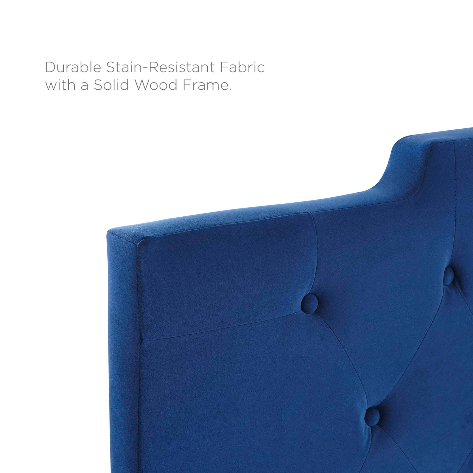 Durable Stain-Resistant Fabric with a Solid Wood Frame.