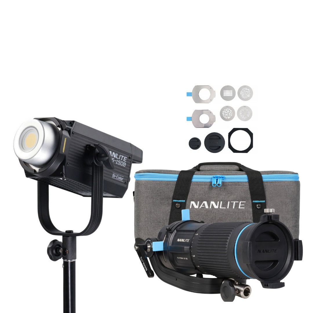 NANLITE - FS-150B Bi-Color Studio Spotlight Bundle with Projection Attachment