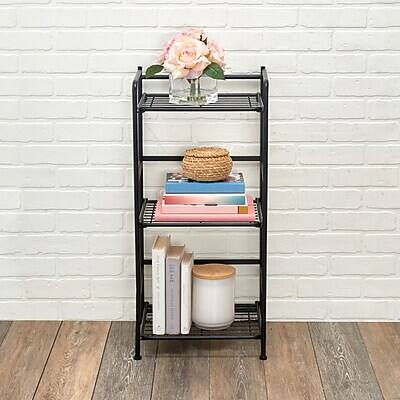 Alt View 1. Advantus - FlipShelf 3-Shelf Metal Unit, 14.5"W - Black.