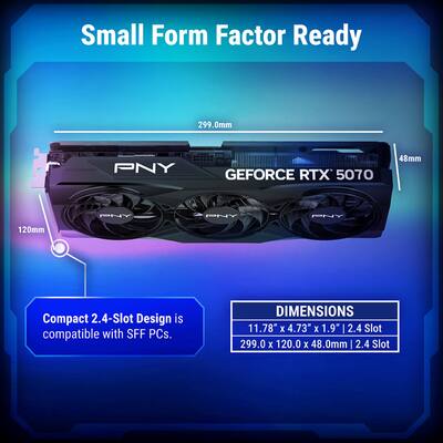 PNY GeForce RTX 5070 12GB OC GDDR7 PCI Express 5.0 Graphics Card PNY GeForce RTX 5070 12GB OC GDDR7 PCI Express 5.0 Graphics Card