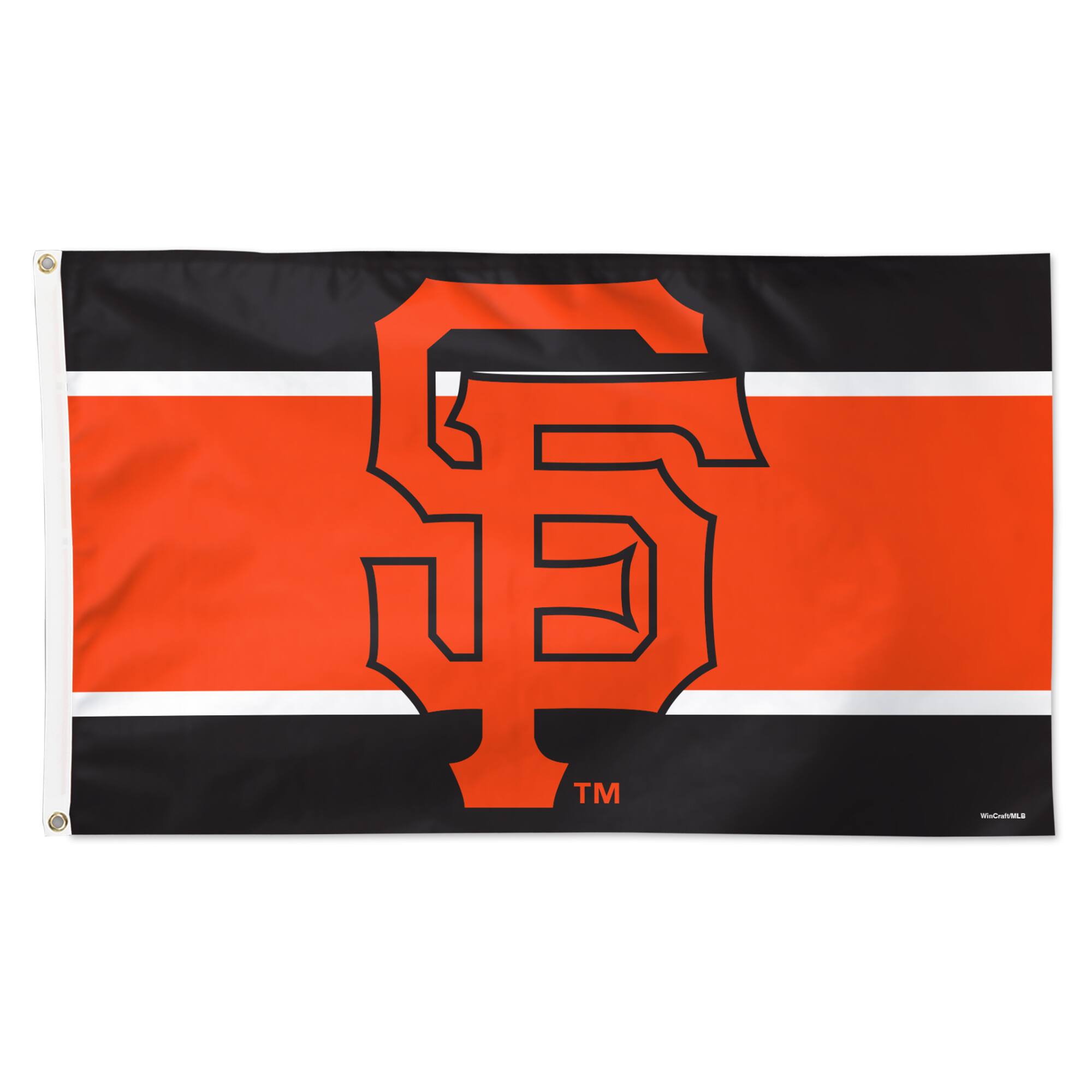 WinCraft - San Francisco Giants 3' x 5' Horizontal Stripe Deluxe Single-Sided Flag - Multicolor