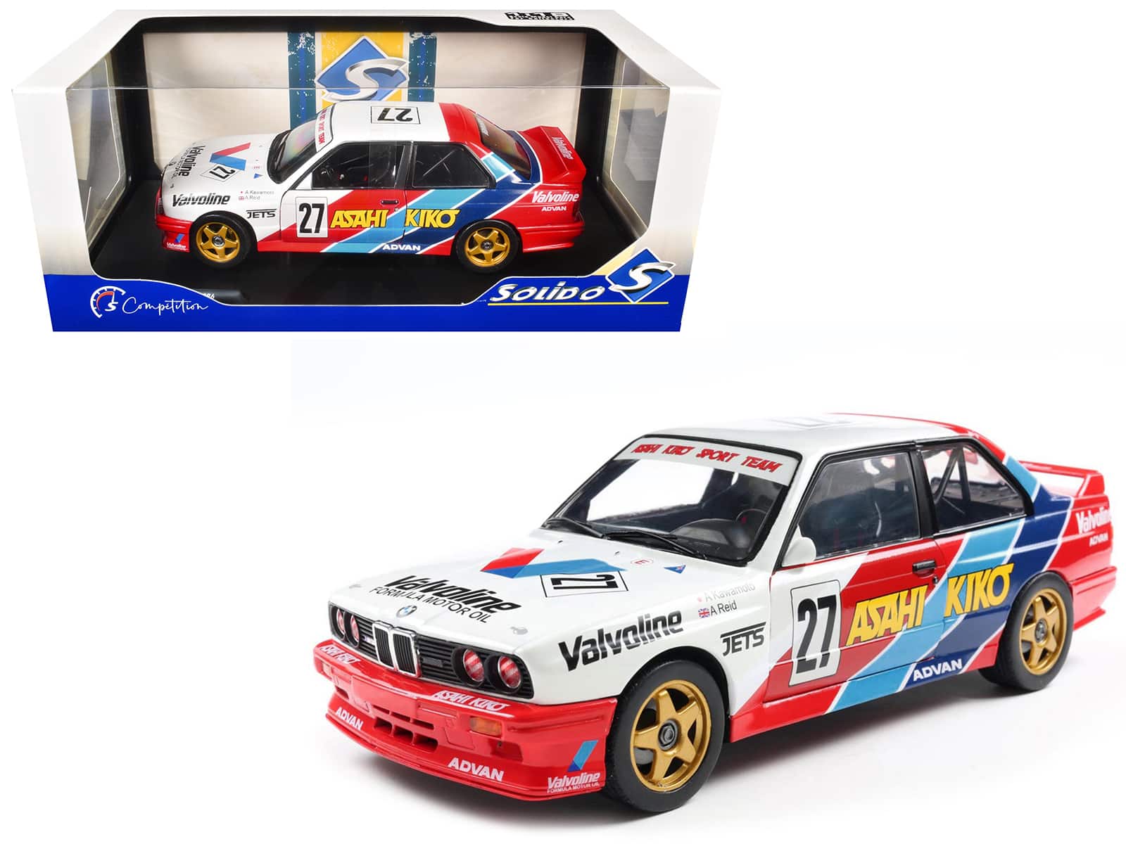 "BMW E30 M3 #27 ""Japanese Touring Car Championship"" (1986) ""Competition"" Series 1/18 Diecast Model Car by Solido" price history on PriceWatchPro