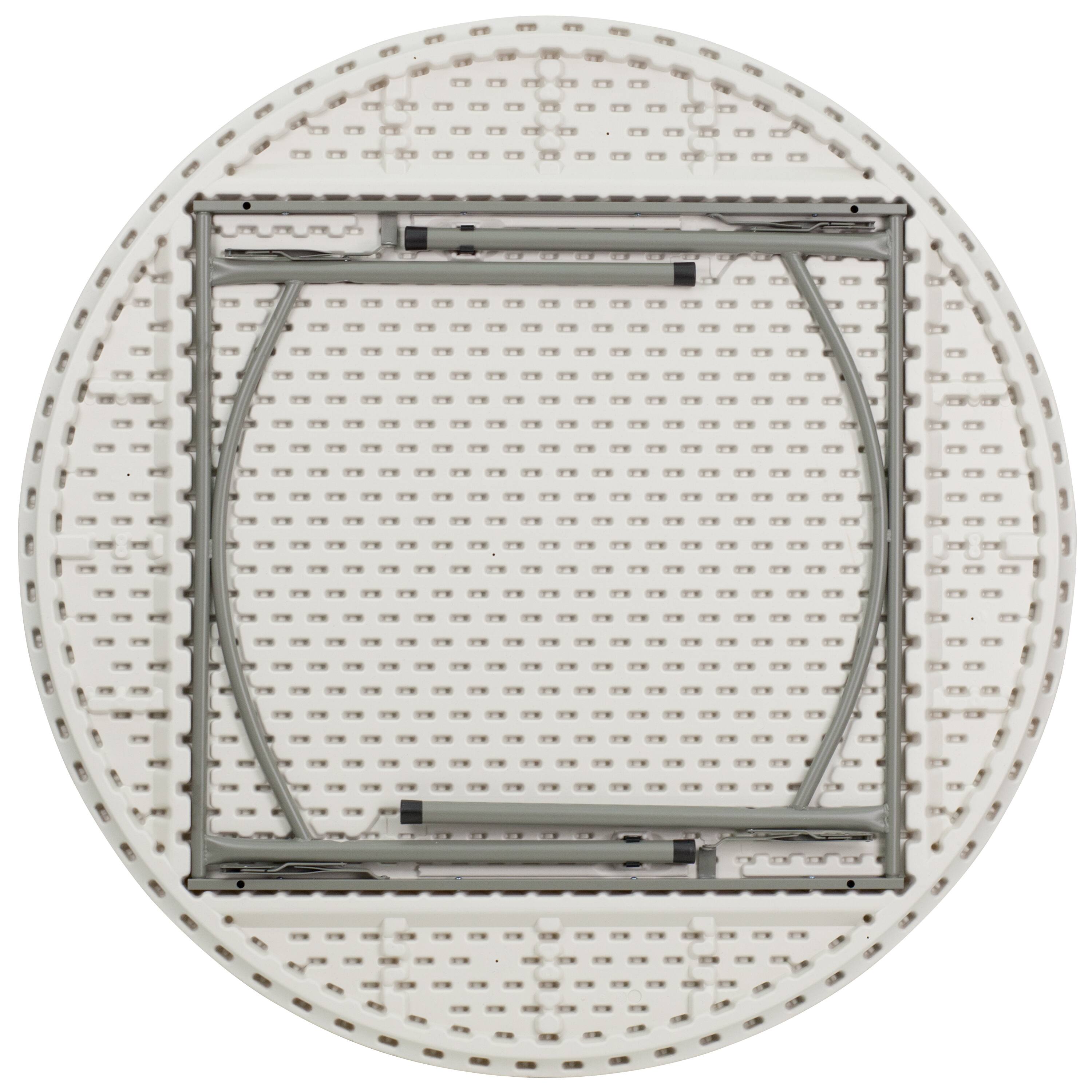 Alt View 15. Alamont Home - Kathryn 5-Foot Round Granite White Plastic Folding Table - Banquet / Event Folding Table - Granite White.