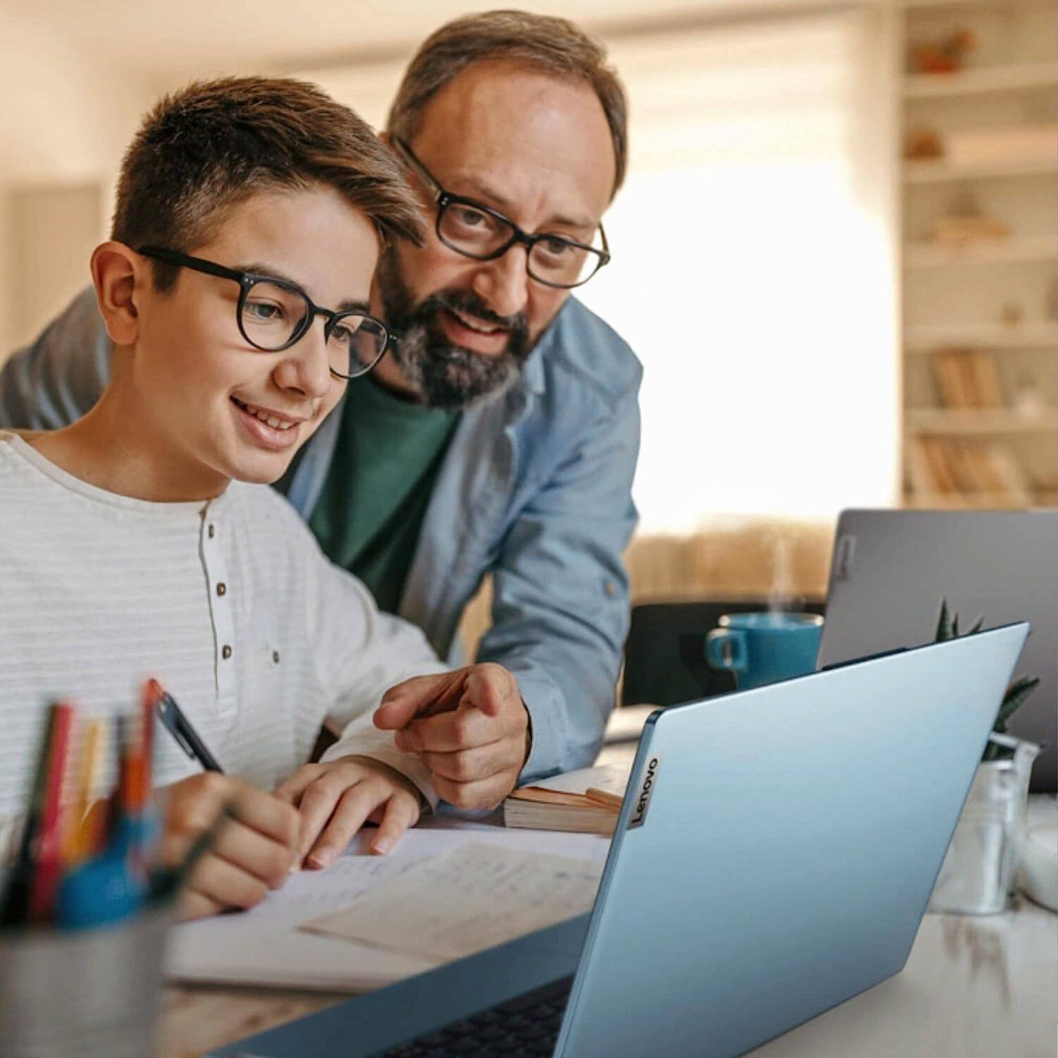 Alt View 5. Lenovo - IdeaPad 1 15.6" FHD Touchscreen Laptop - Intel Core i5-1335U - 24GB RAM - 1TB SSD - Numeric Keypad - PCO LT Cooler - Blue.