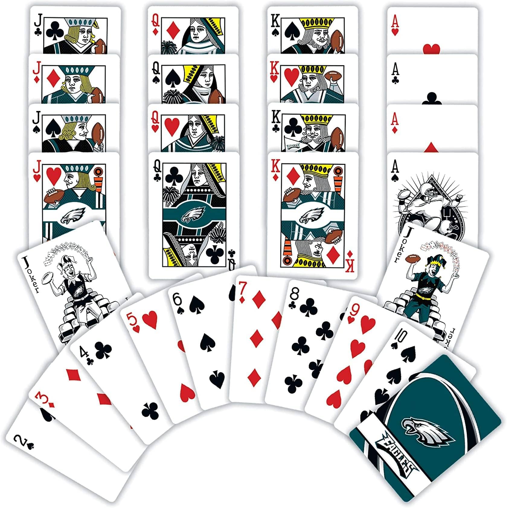 MasterPieces - Philadelphia Eagles NFL Playing Cards - Green
