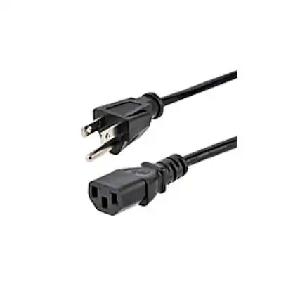 Front. Startech - .com 6ft(1.8m) Heavy Duty Power Cord, NEMA 5-15P to C13, 15A 125V 14AWG, AC Computer Power Cord, PC Power Supply Cable - - Black.