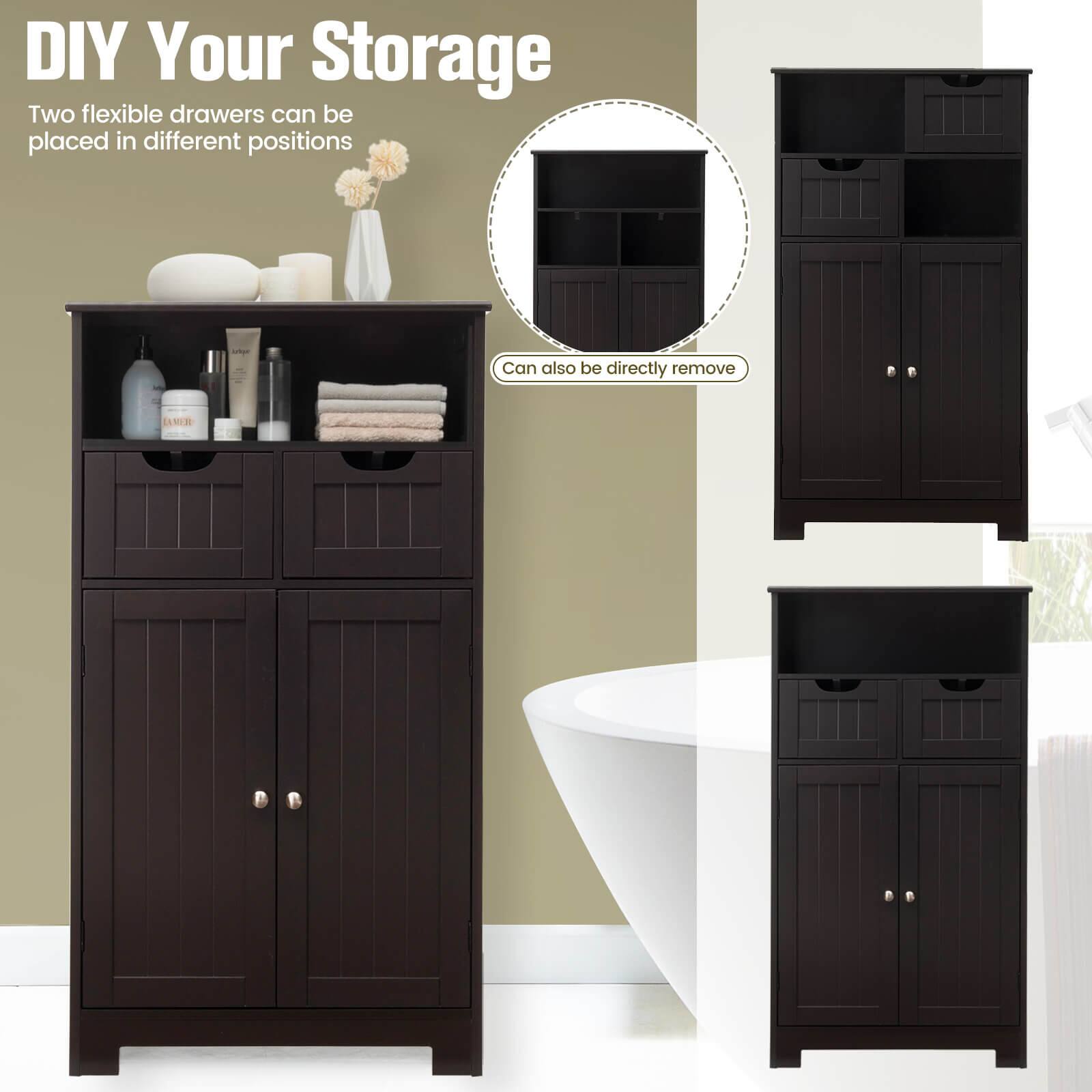 DIY Your Storage, Two flexible drawers can be placed in different positions, Can also be directly removed.