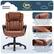 Angle. Serta - Garret Bonded Leather Executive Office Chair with Premium Cushioning - Cognac.