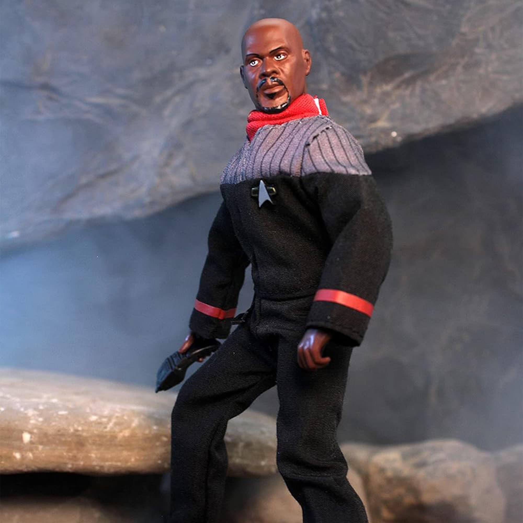Alt View 3. Mego - Mego Star Trek Deep Space Nine Captain Sisko 8 Inch Action Figure - Black.