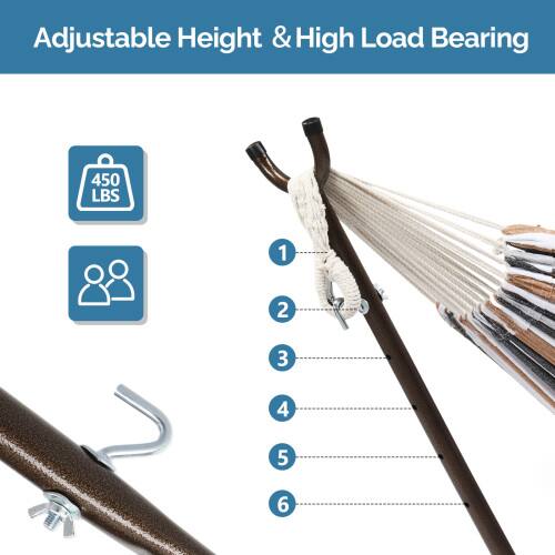 Adjustable Height & High Load Bearing  
450 LBS  
1  
2  
3  
4  
5  
6