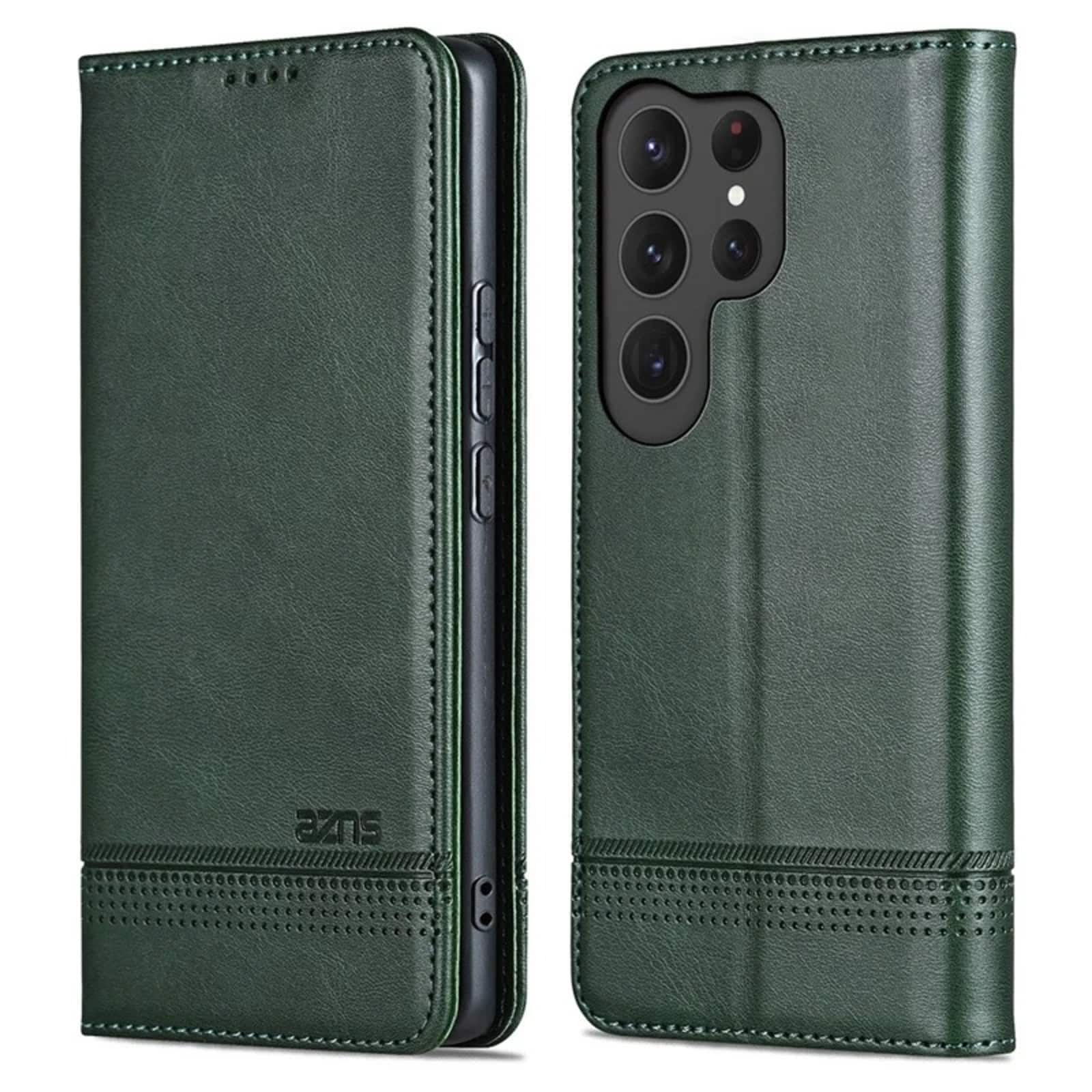 UUCOVER - PU Leather Flip Wallet Case for Samsung Galaxy S25 Ultra with Card Slots Cash Holder Shockproof Kickstand Phone Cover - Darkgreen price history on PriceWatchPro